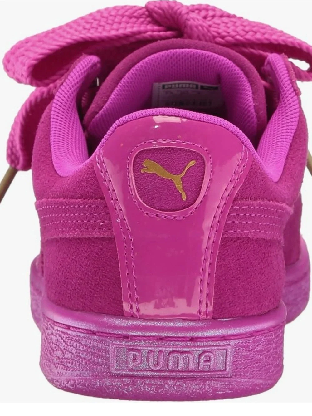 Puma Women’s Suede Heart Sneakers in Bright Pink Size 9